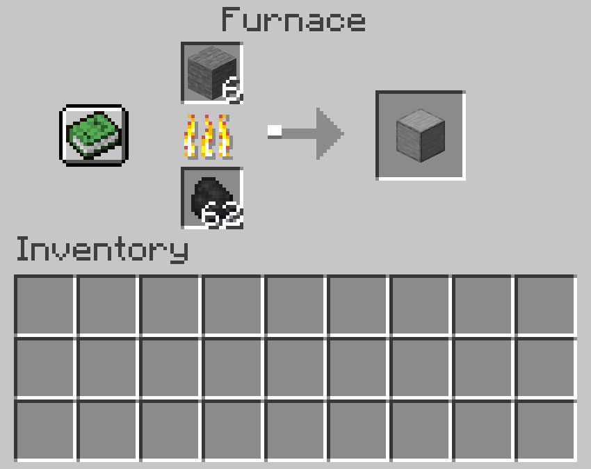 Crafting recipe for smooth stone