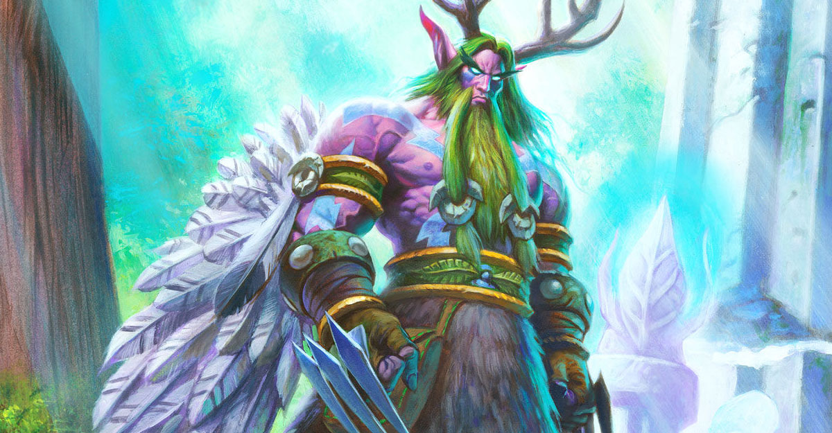 Druid's original hero portrait Malfurion Stormrage