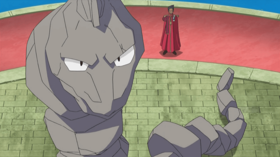 Image of Onix in Pokemon Anime.