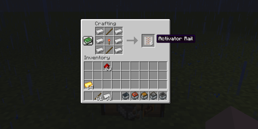 The recipe to make an Activator Rail.