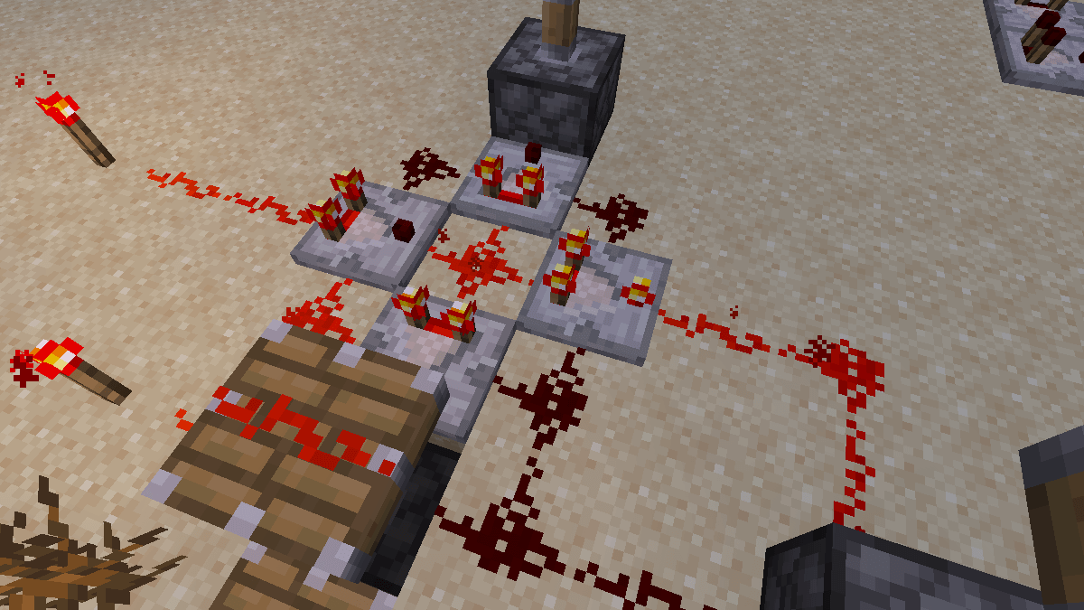 A ridiculous setup for Redstone Comparators.