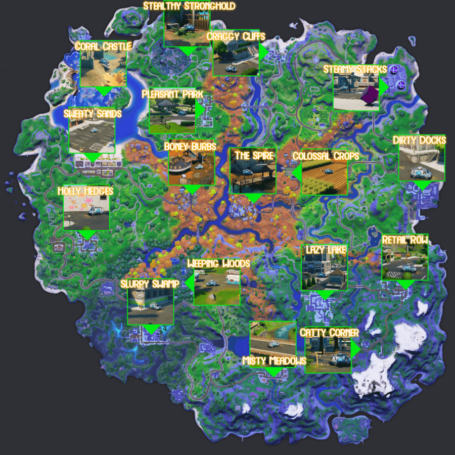 All Reboot Van Locations in Fortnite C2S6.