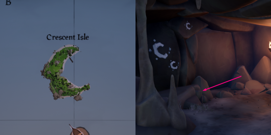 The Vault location on Crescent Isle.