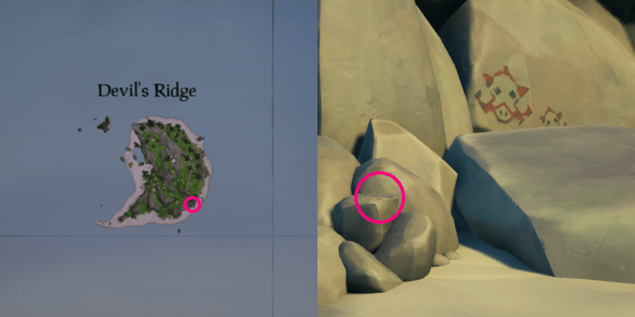 The vault location on Devils Ridge.