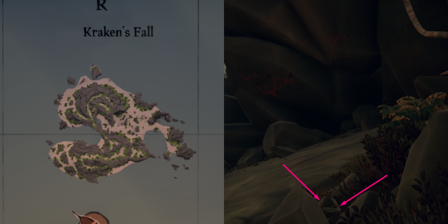 The vault location on Krakens Fall.