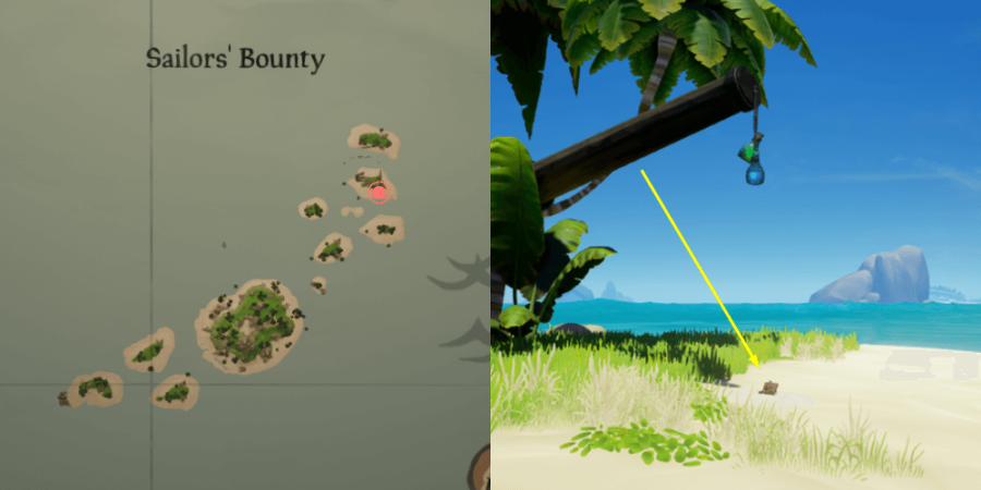 The Music box Location on Sailor's Bounty..