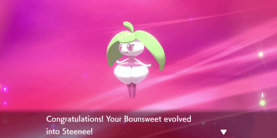 A Steenee in Pokemon Sword & Shield.