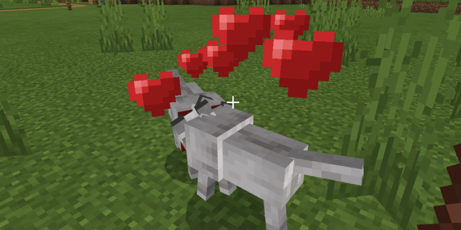 Wolves breeding in Minecraft.