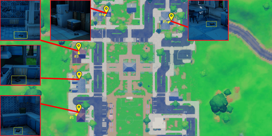 The Cookbook locations in Pleasant Park.