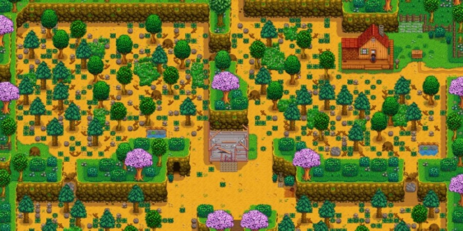 Four Corners farm map in Stardew Valley