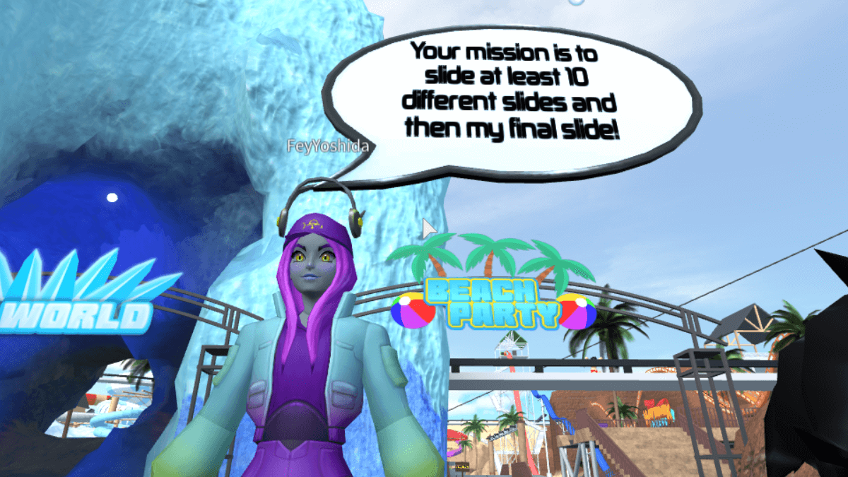 Fey's challenge in Waterpark Oceanic.