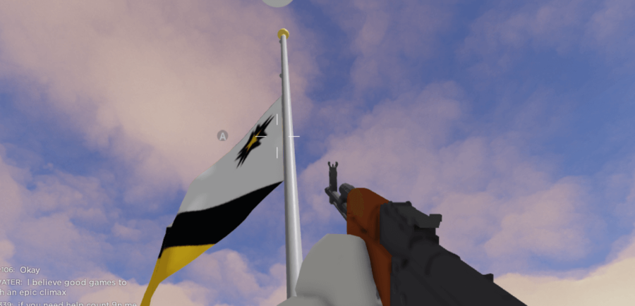 Raising a flag in Polybattle.