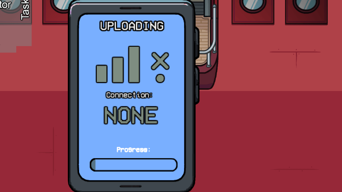The upload data task in Among Us.