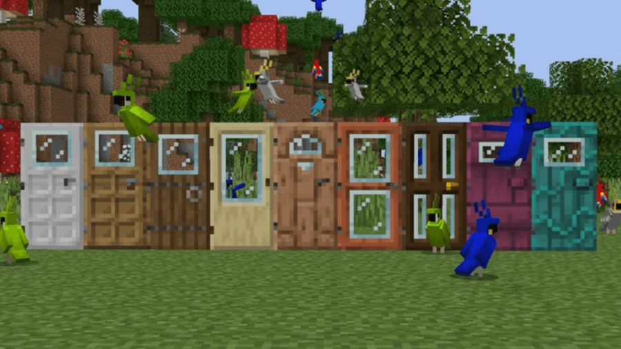 Windowed Doors Minecraft texture pack.