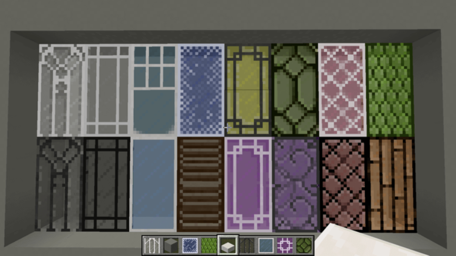 Framed Glass Minecraft texture pack.