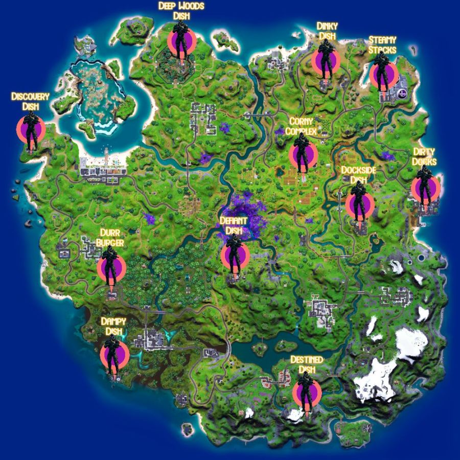 All IO Guard Locations in Fortnite Chapter 2 Season 7.