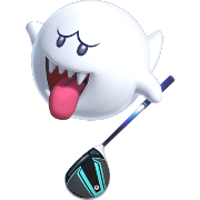 Boo in Mario Golf Super Rush.