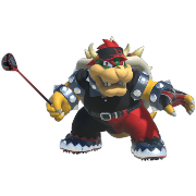 Bowser in Mario Golf Super Rush.