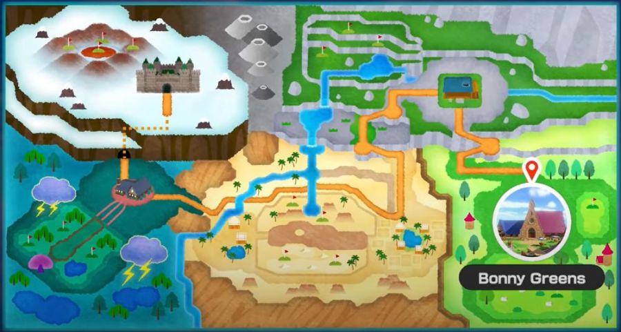 The map in mario golf super rush.