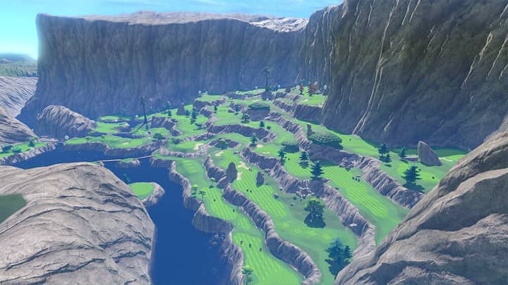 Ridgerock Lake course in Mario Golf Super Rush.