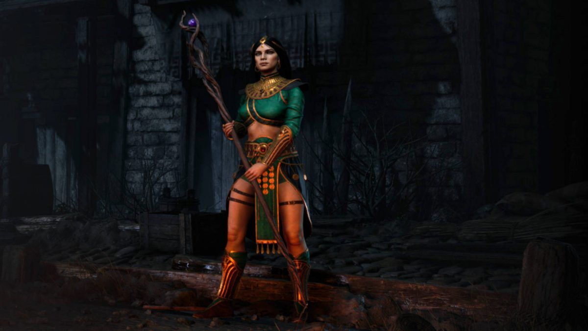 The Sorceress in Diablo 2.