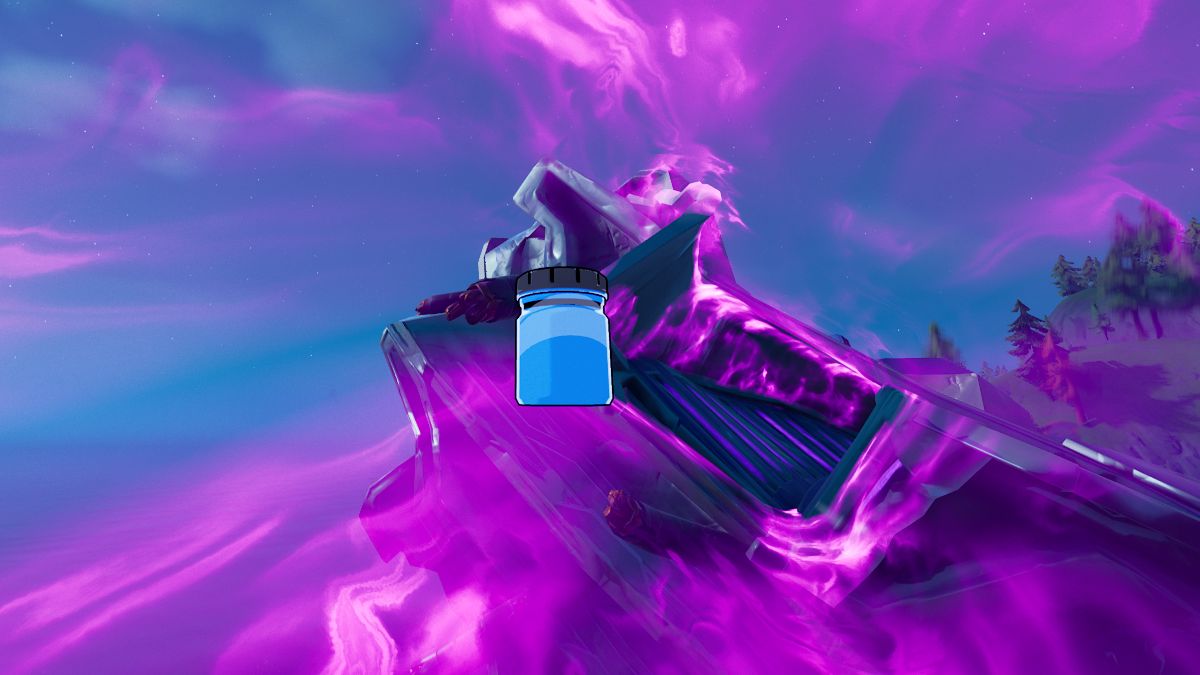 A Crystalline Blue Ink Bottle in Fortnite