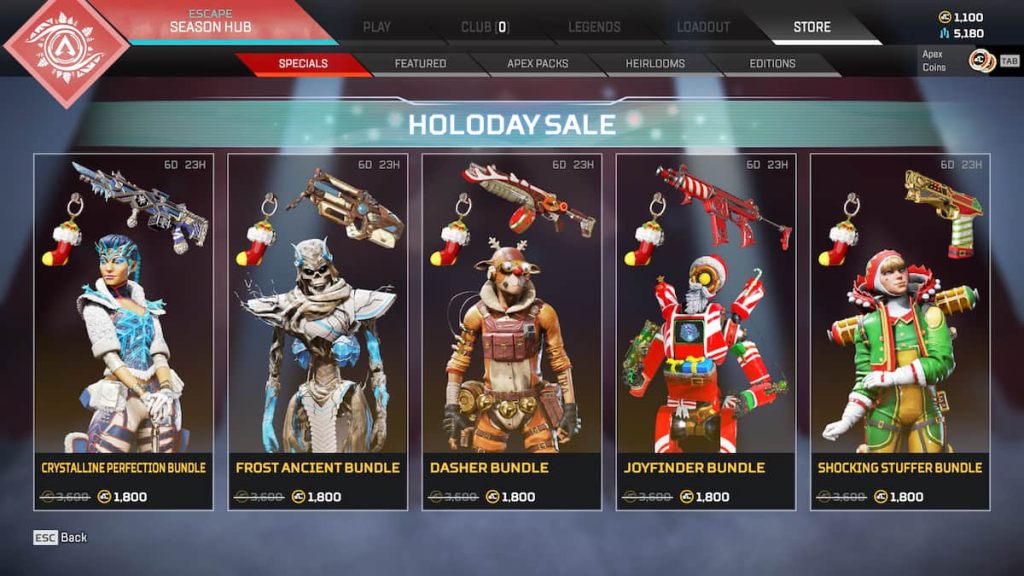 Holoday Sale Apex Legends Week 2