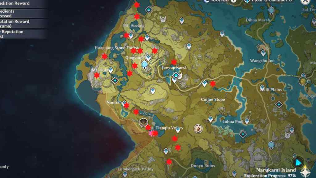 Liyue Time Trial Locations in Genshin Impact