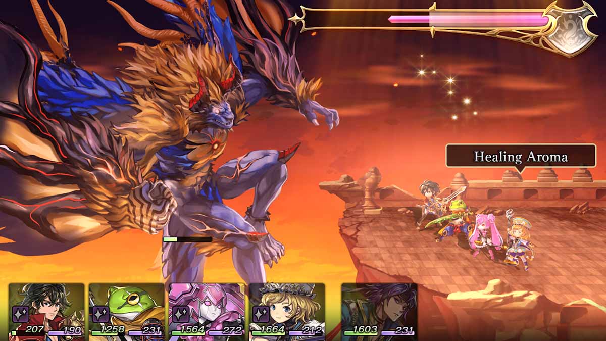 Another Eden Battle Screen