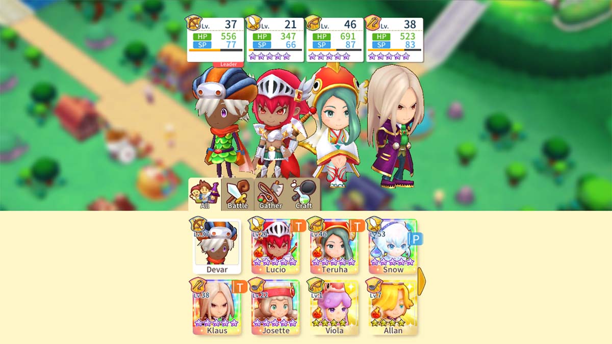 Fantasy Life Online Formation Screen