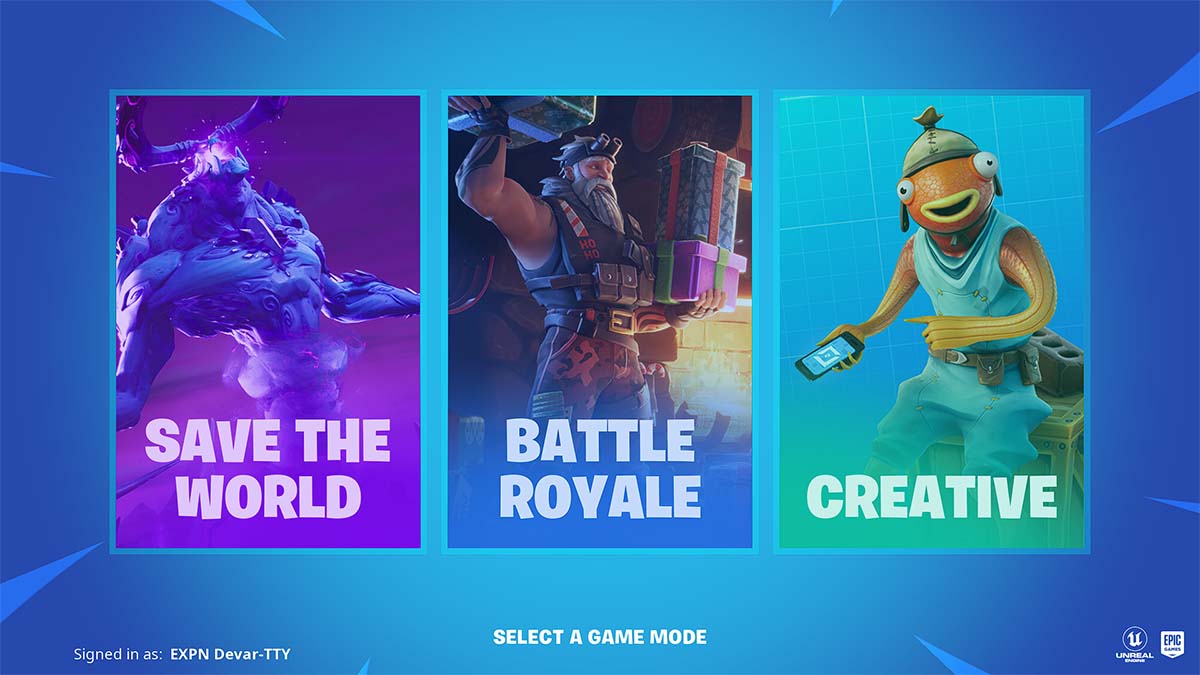 Fortnite Game Mode Selection