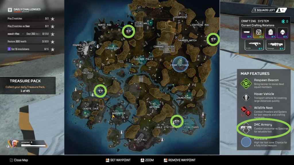 IMC Armories Locations