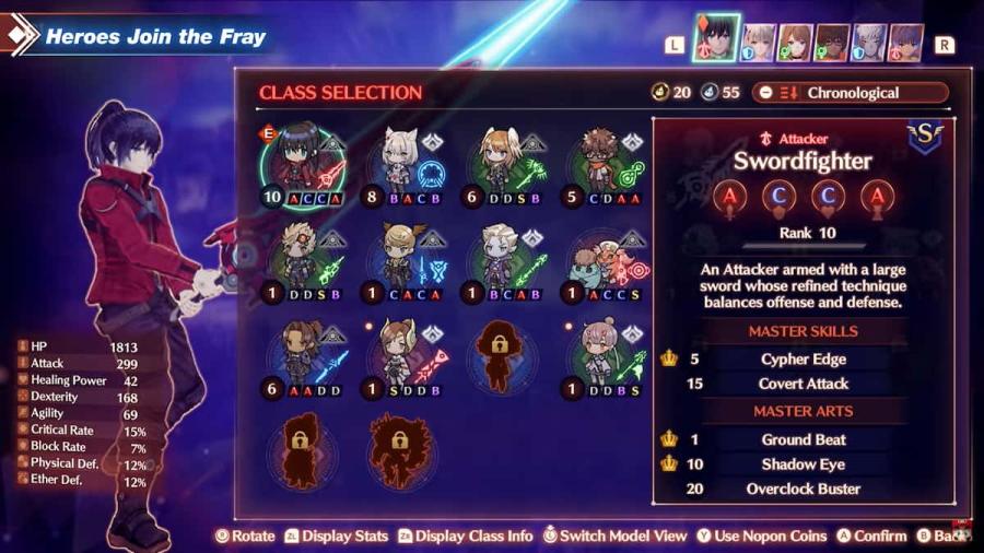 Xenoblade Chronicles 3 Hero Classes