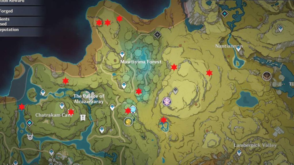 Sumeru Time Trial Locations in Genshin Impact