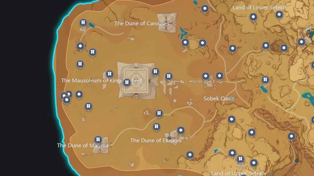 Sumeru (Hypostyle Desert) Time Trial Locations in Genshin Impact