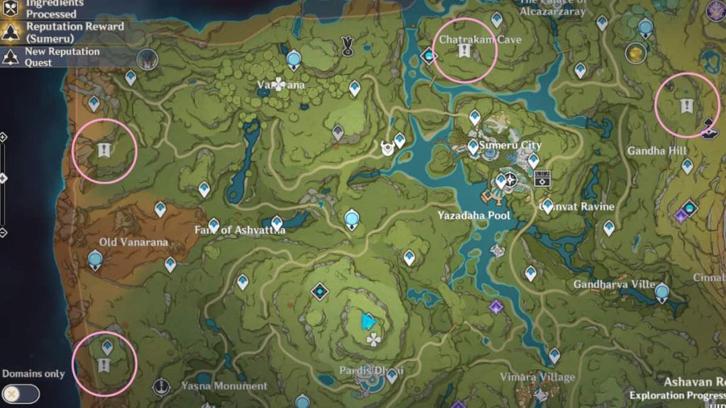 All Eremite camp locations in Sumeru in Genshin Impact. 