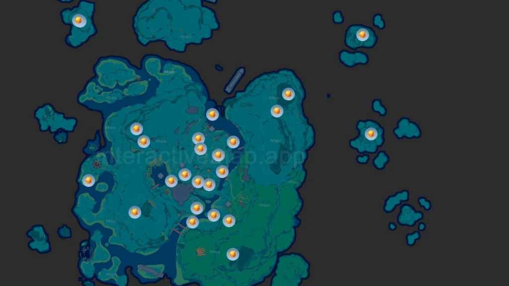 Tower of Fantasy Gold Nucleus Artificial Island map