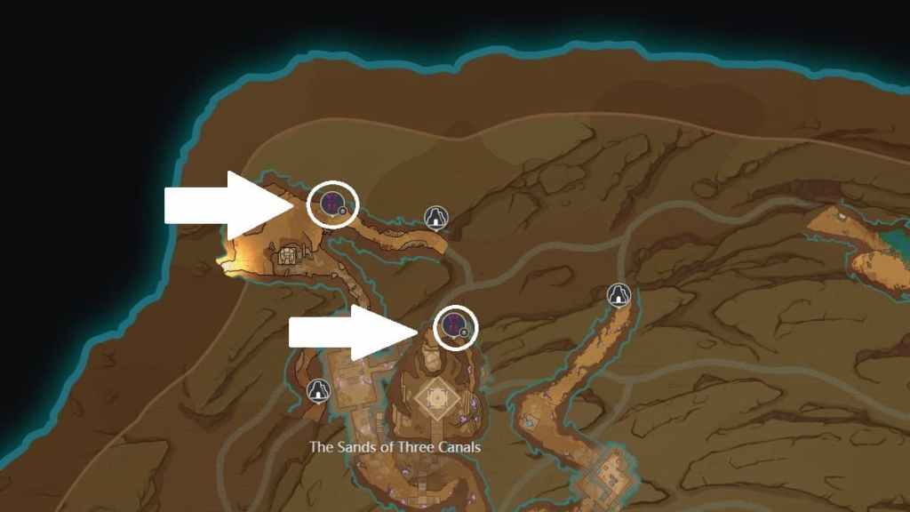 Sumeru Desert Time Trial Locations in Genshin Impact