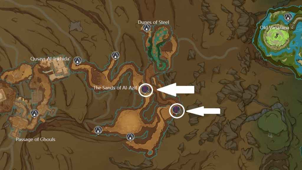 Sumeru Desert Time Trial Locations in Genshin Impact