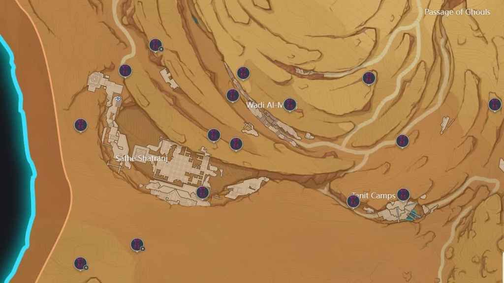 Sumeru Desert Time Trial Locations in Genshin Impact