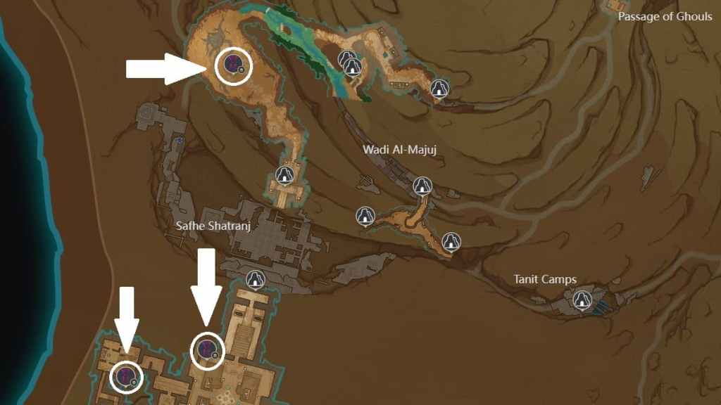 Sumeru Desert Time Trial Locations in Genshin Impact