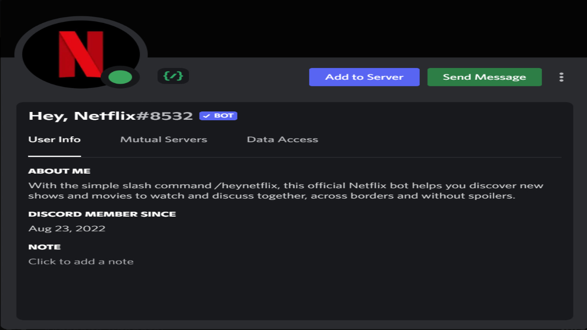Netflix Discord Bot profile