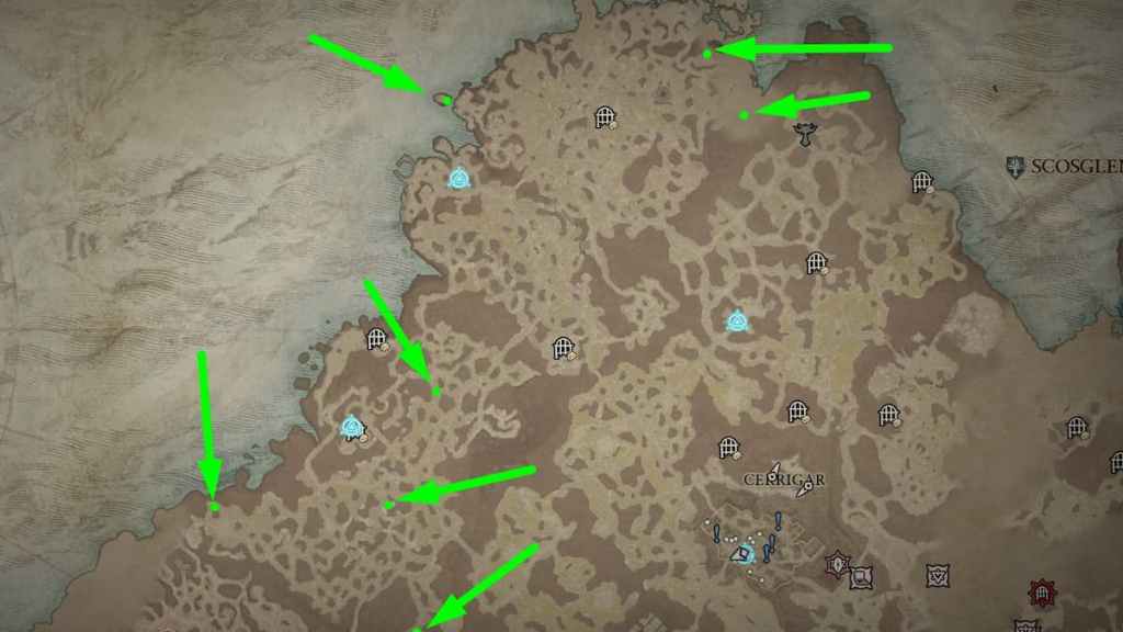 Scosglen Helltide Mystery Chest map