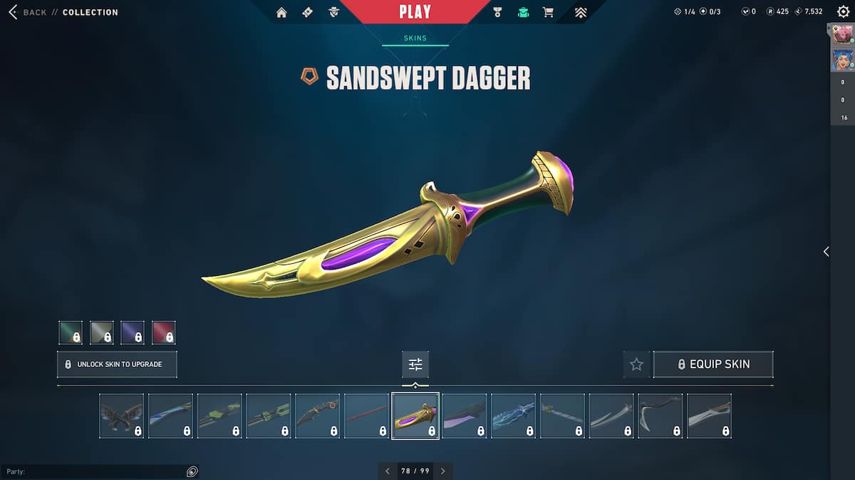 Sandswept Dagger - Battle Pass Valorant